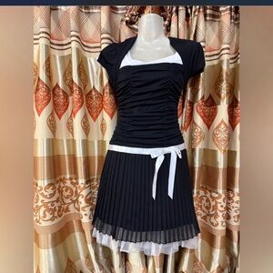 BCX Girl Vintage Dropwaist Black Dress